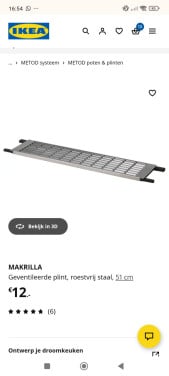 Keuken geventileerde plint