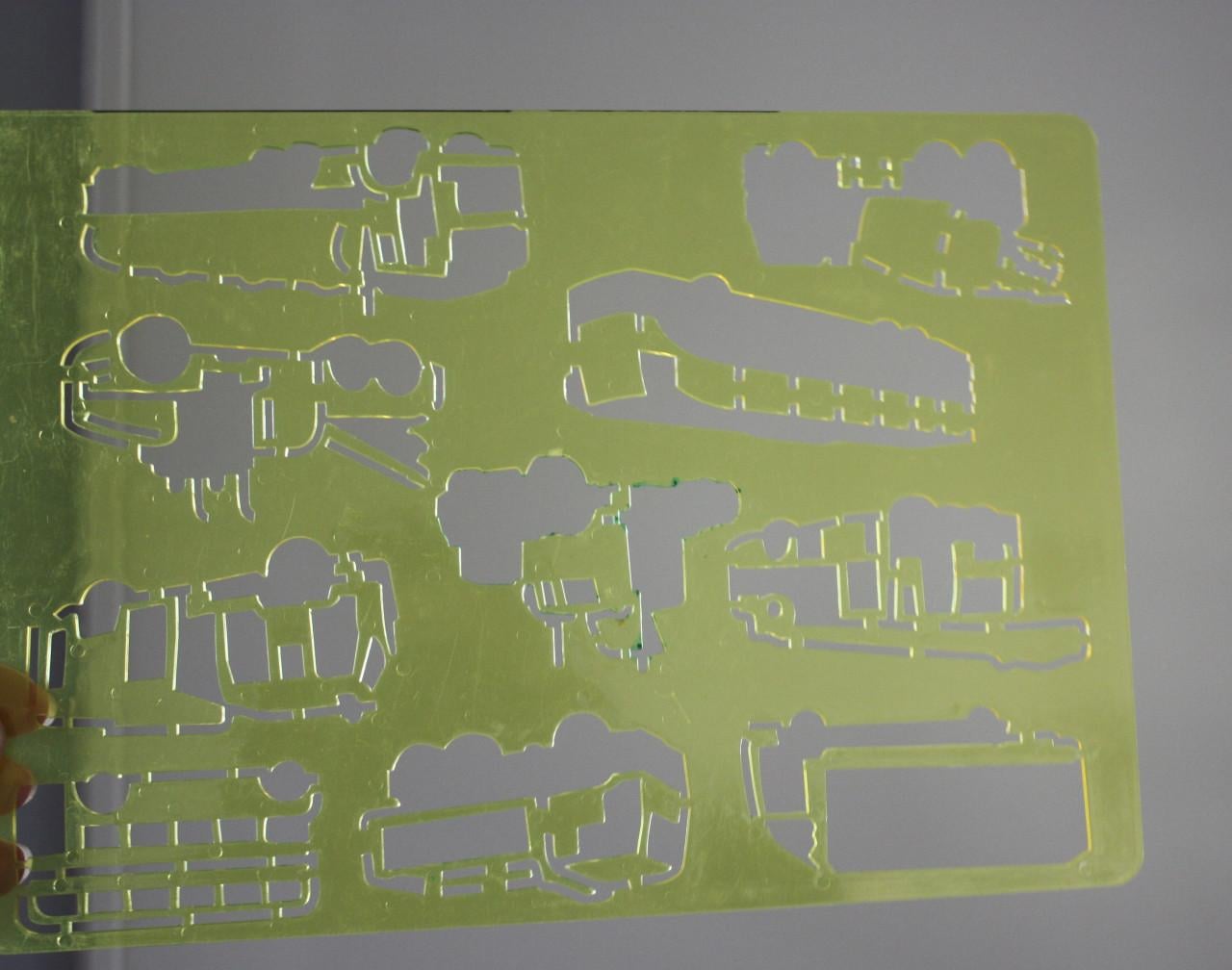 Set van 10 verschillende tekenmallen