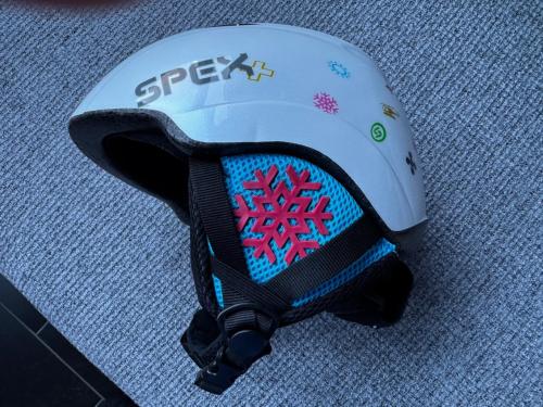 Skihelm wit SPEX meisjes maat S/M