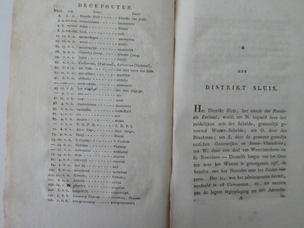 Het Distrikt van Sluis in Vlaanderen 1819