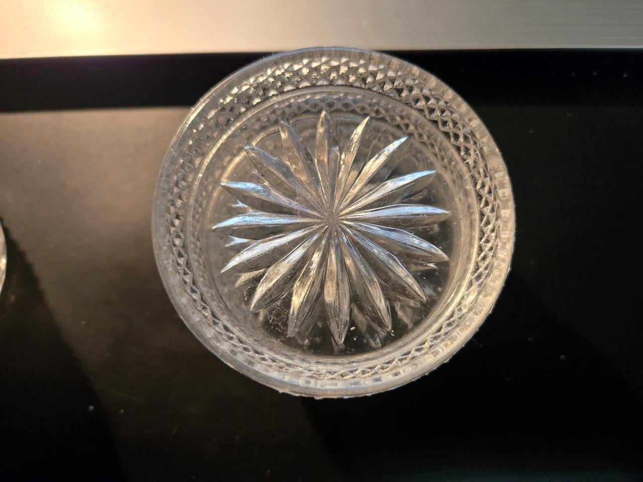 Vintage kristallen onderzetters, 13 stuks. Ø 7.5 cm H 1.5 cm