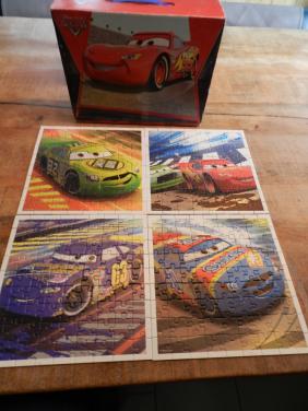 Cars koffer met 4 Puzzels