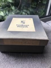 Oude schoolstempels van landkaarten