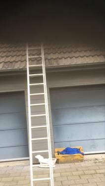 Tweedelige alluminium ladder