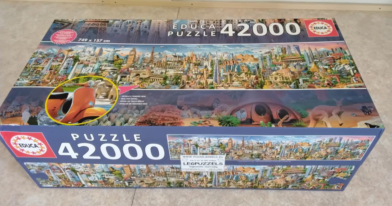 Educa puzzel "rond de wereld" 42000 stukjes