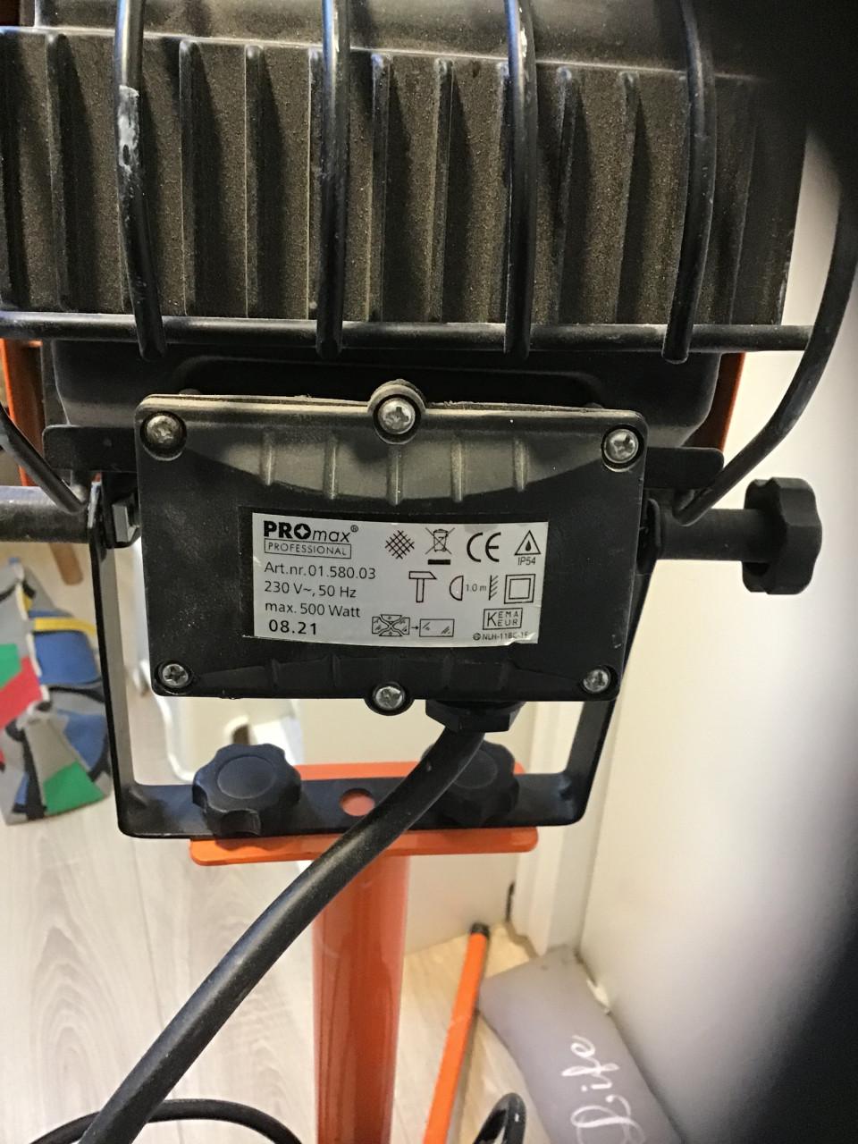 Bouwlamp halogeen op statief