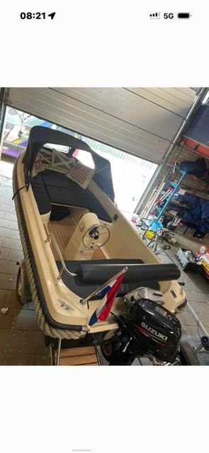 Schitterende complete sloep teak , zwemplateau wc , trailer rondzit enz