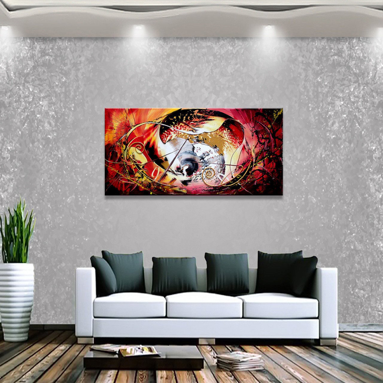 " Exceptional "  prachtig Acrylschilderij van Gia Hung
