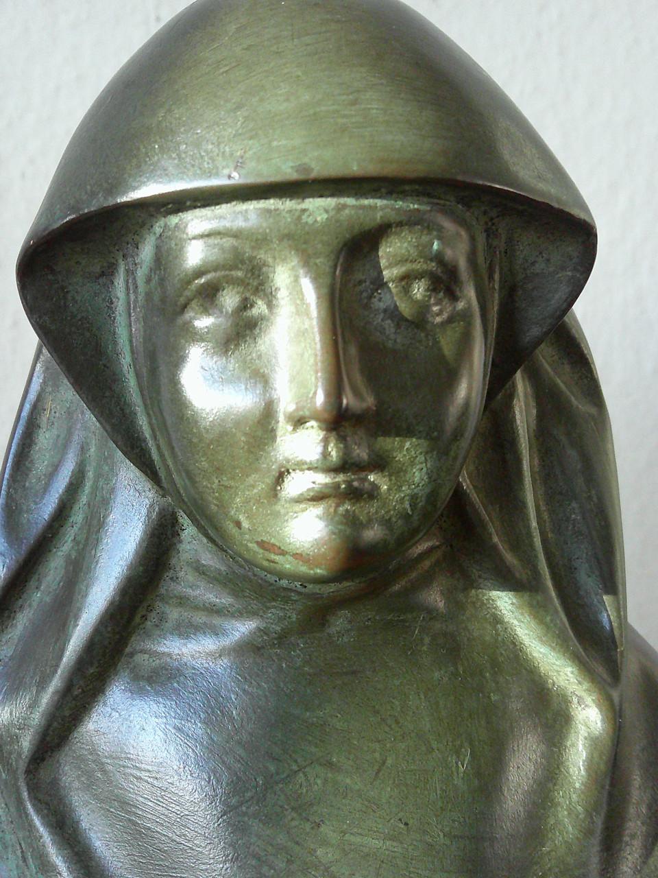 BRONZEN BEELDJE IN ART DECO ,VLAANDEREN JAREN '20 , '30.