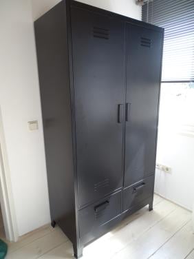 Kledingkast lockerkast 2-deurs met lades (185x100)