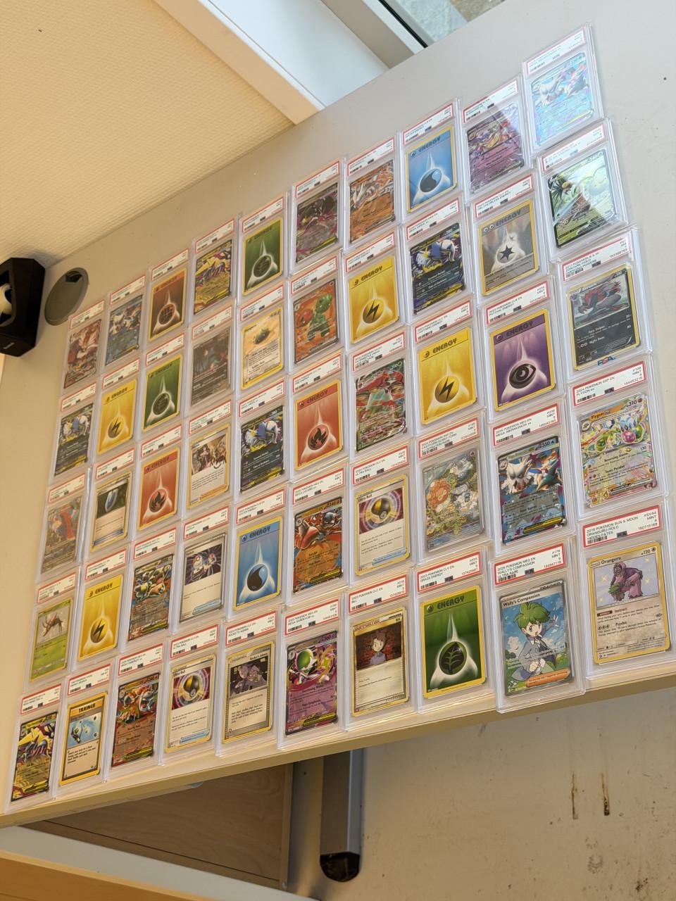50 STUKS Pokémon PSA Slabs Partij lot goedkope PSA 8-9 slab