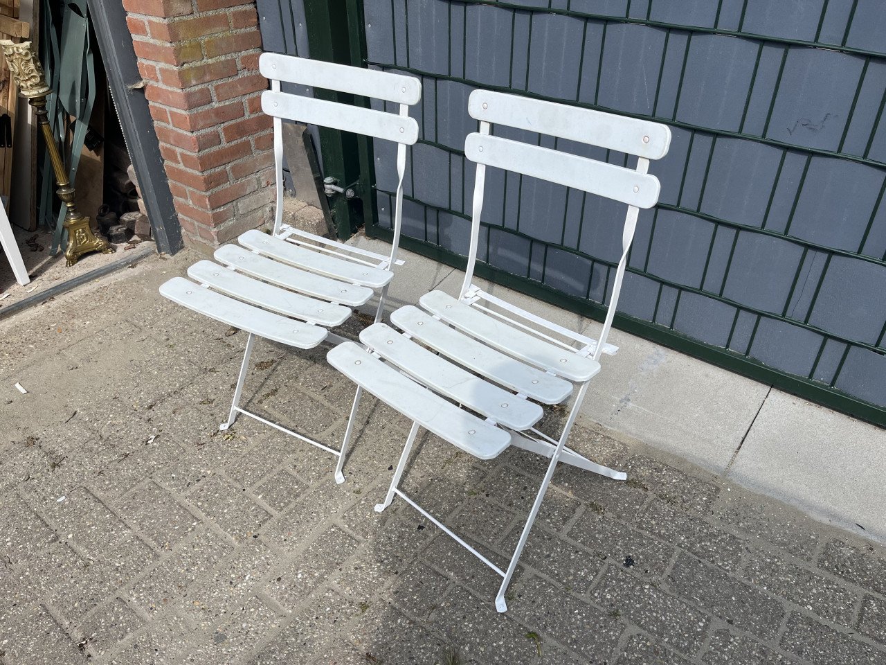 Bistrostoeltjes 2 stuks wit