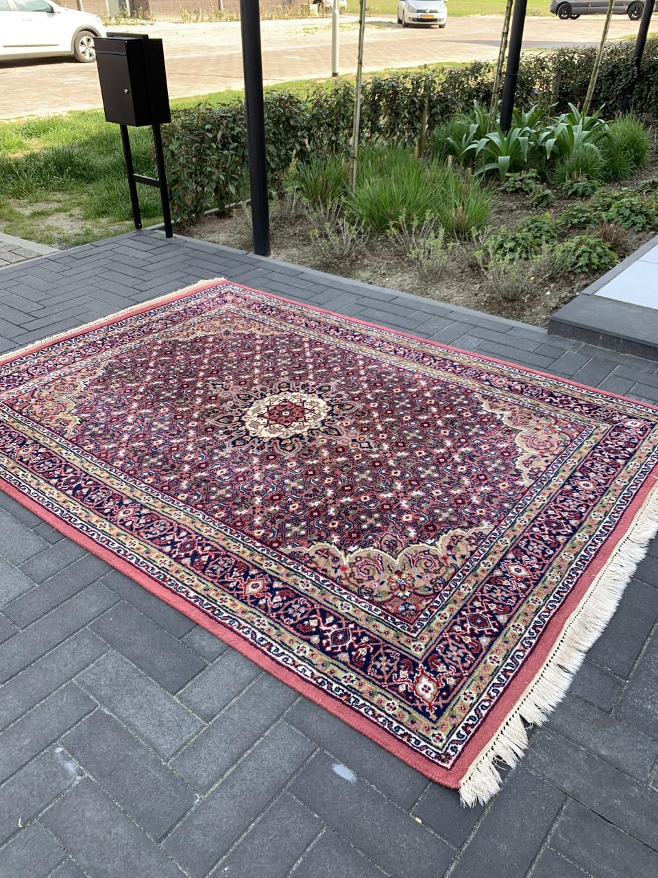 💖Waanzinnig Mooi Kleurrijk Handgeknoopt Vintage Vloerkleed uit India💖