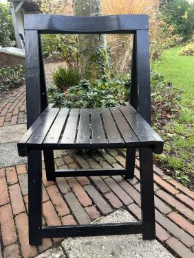 Klapstoel hout zwart