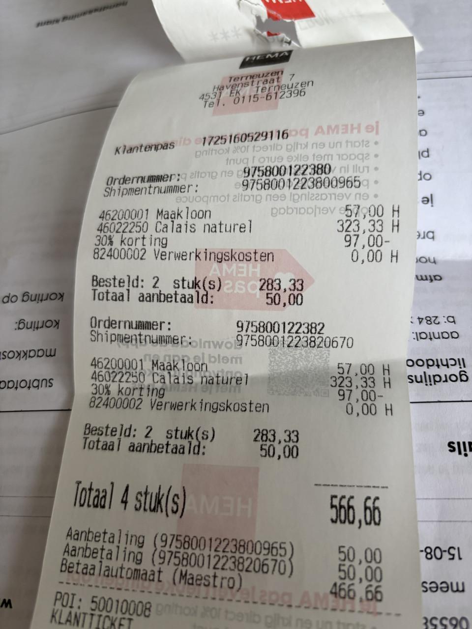 Nieuwe gordijnen HEMA 2 paar