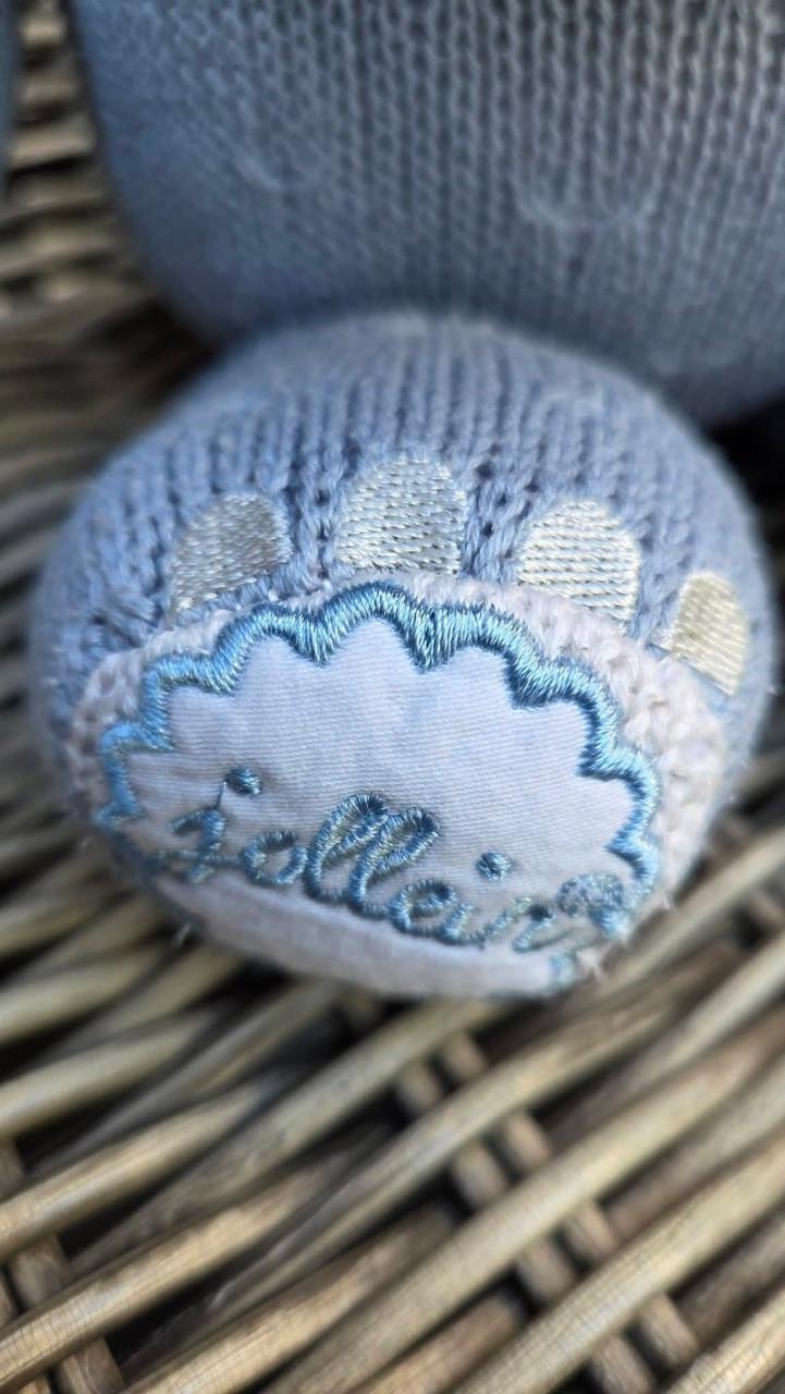 🎈Jollein Soft Knit Knuffel Hippo in de kleur Soft Blue.