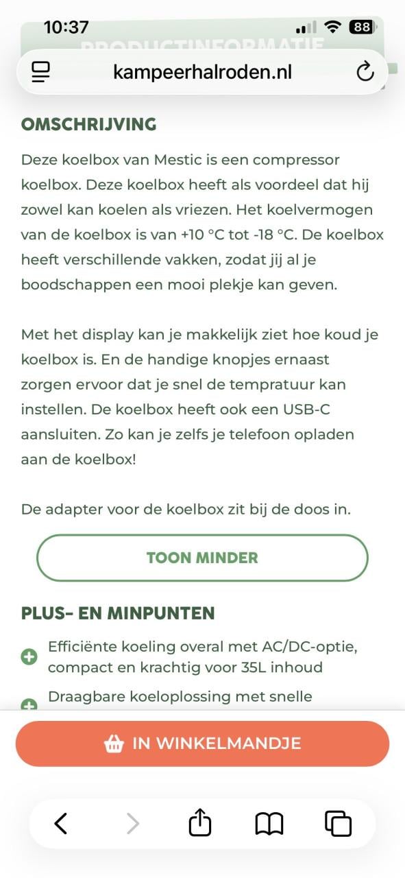 Mestic Koelbox MCC-35