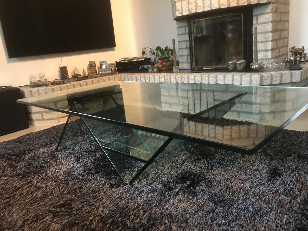 Te koop glazen salontafel