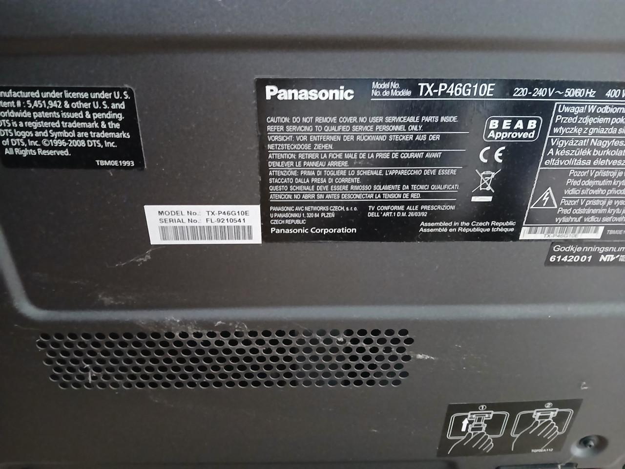 Panasonic viera 46 inch tv