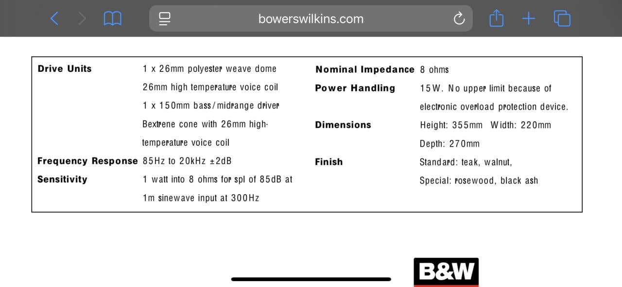 B&W Luidsprekers DM12 (set)