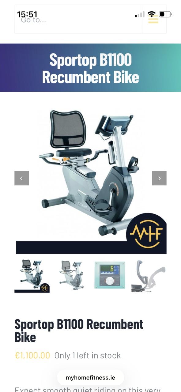 Sportop B1100 Recumbent Bike
