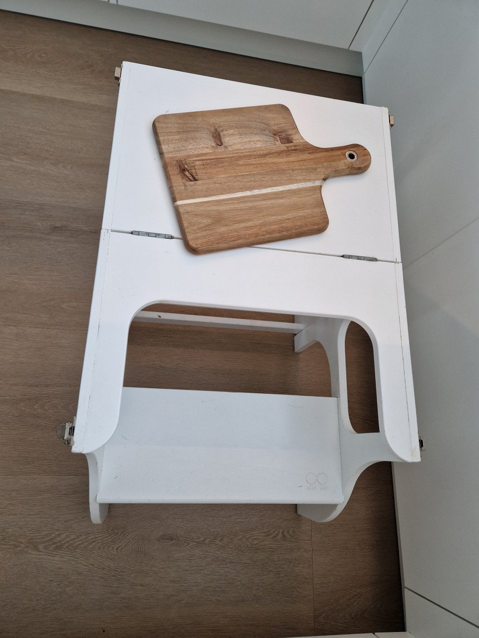 Ette Tete Houten leertoren Step'n sit - Wit met zilver