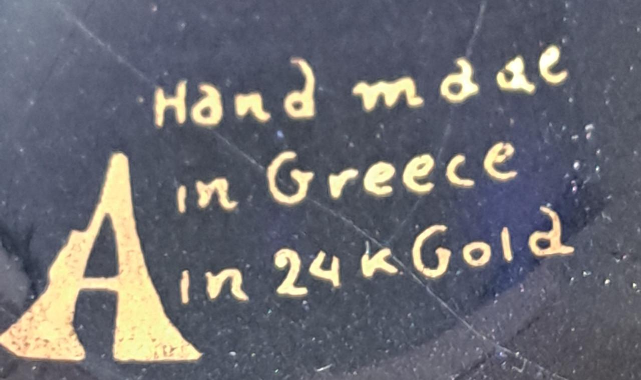 Mooie zwarte decoratieve vazen, asbak, e.d. art chokin, 24K goud