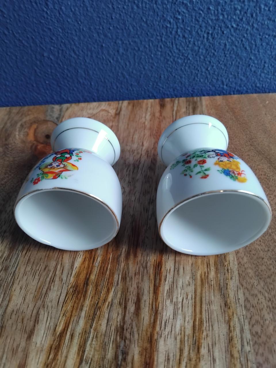 Vintage Eierdopjes Porselein 50's/60's