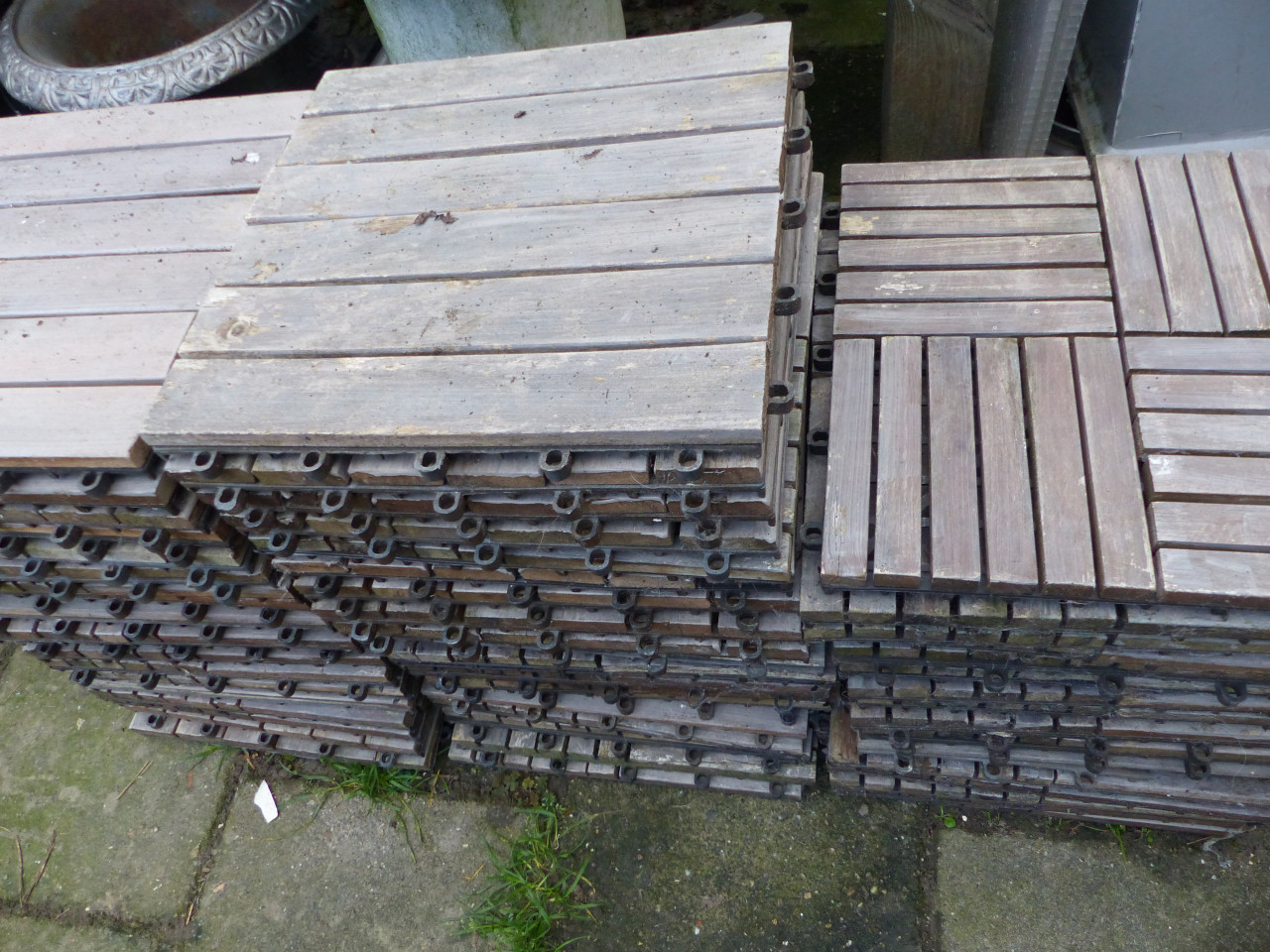 Vloertegels tuintegels hardhout 30x30 50 stuks kliksysteem balkon