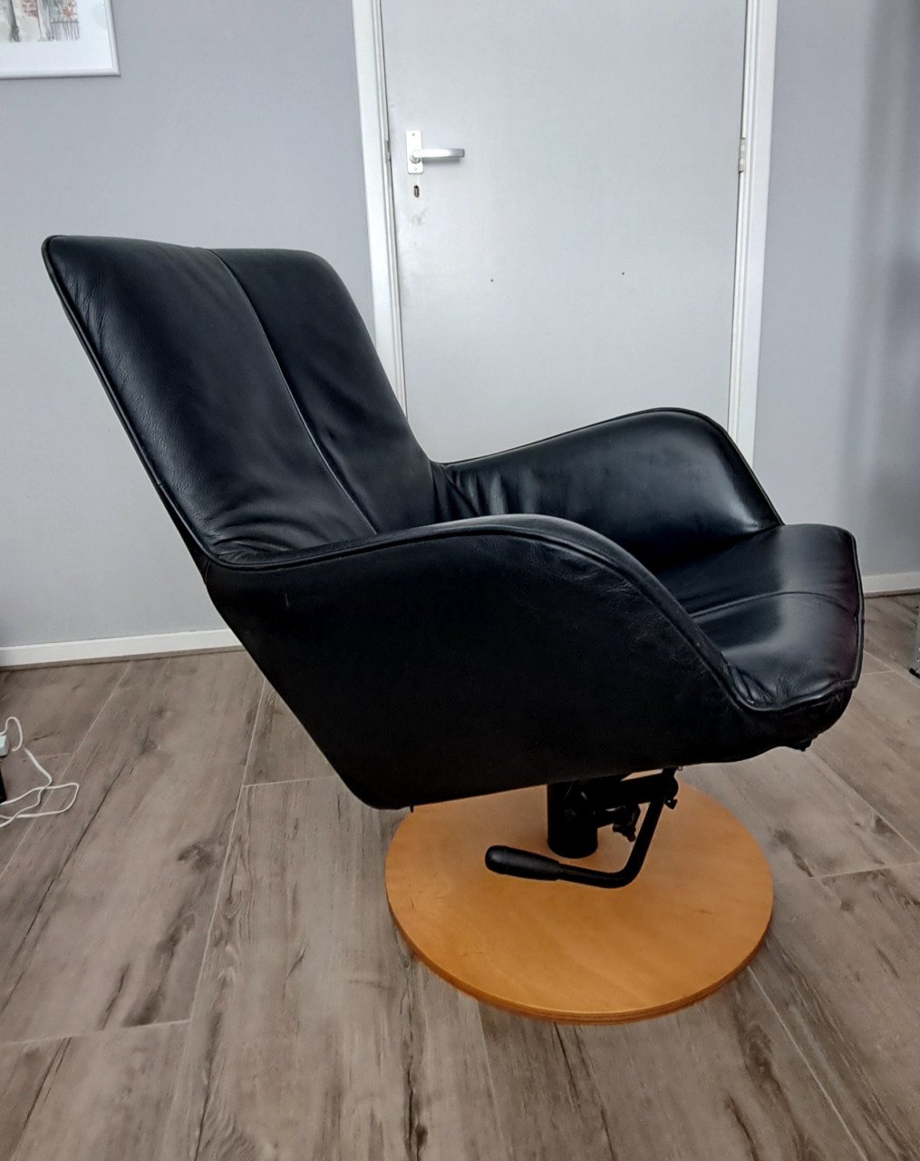 Leren draaifauteuil