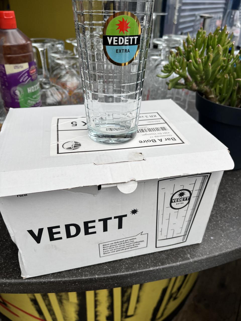 Vedett glazen nieuw in doos