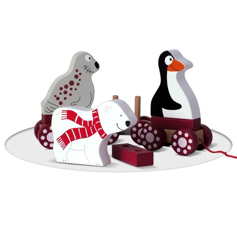 Houten blokkentrein Tchibo, NIEUW🎁