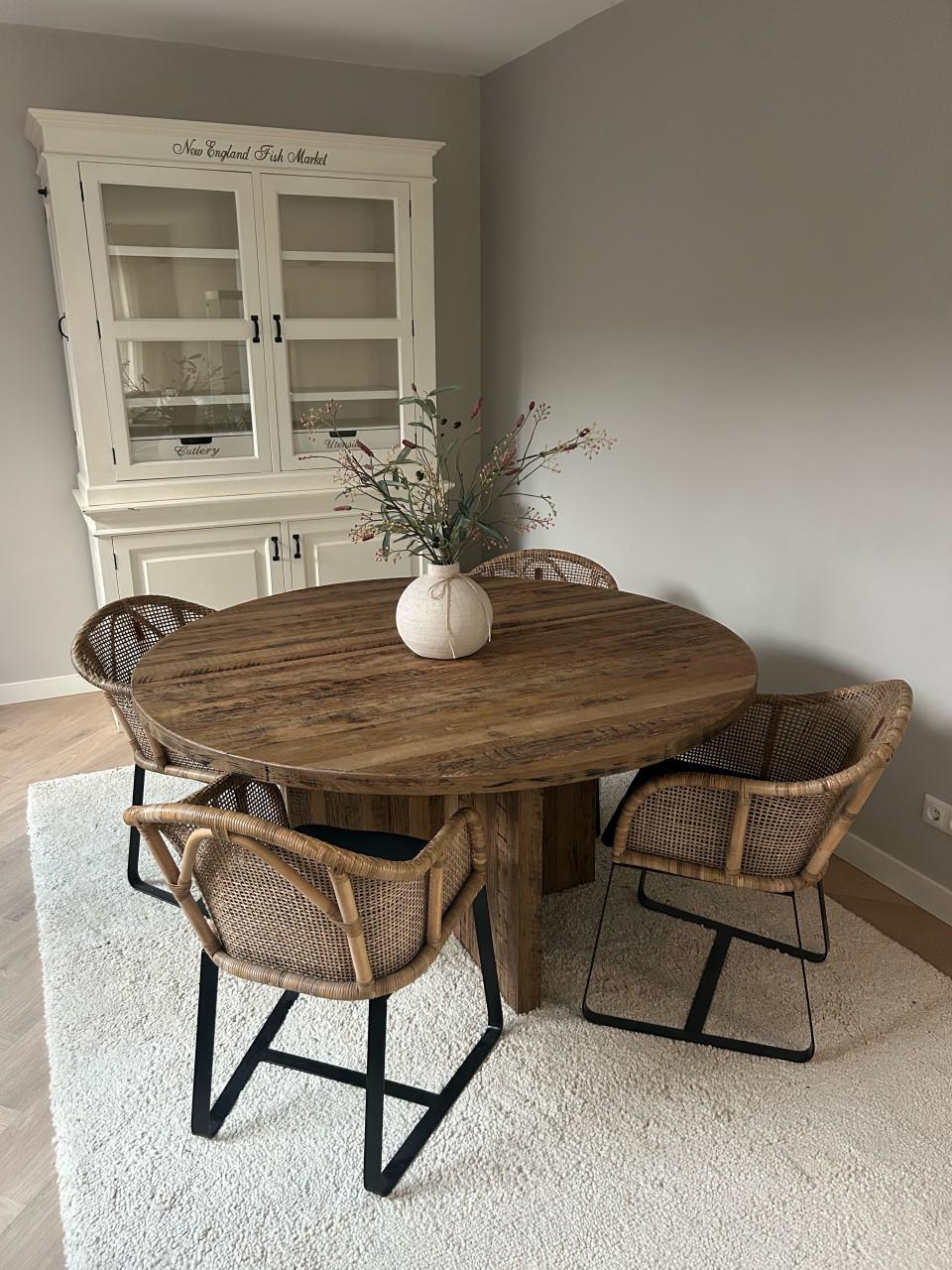 6 rotan Rivièra Maison stoelen eetkamer