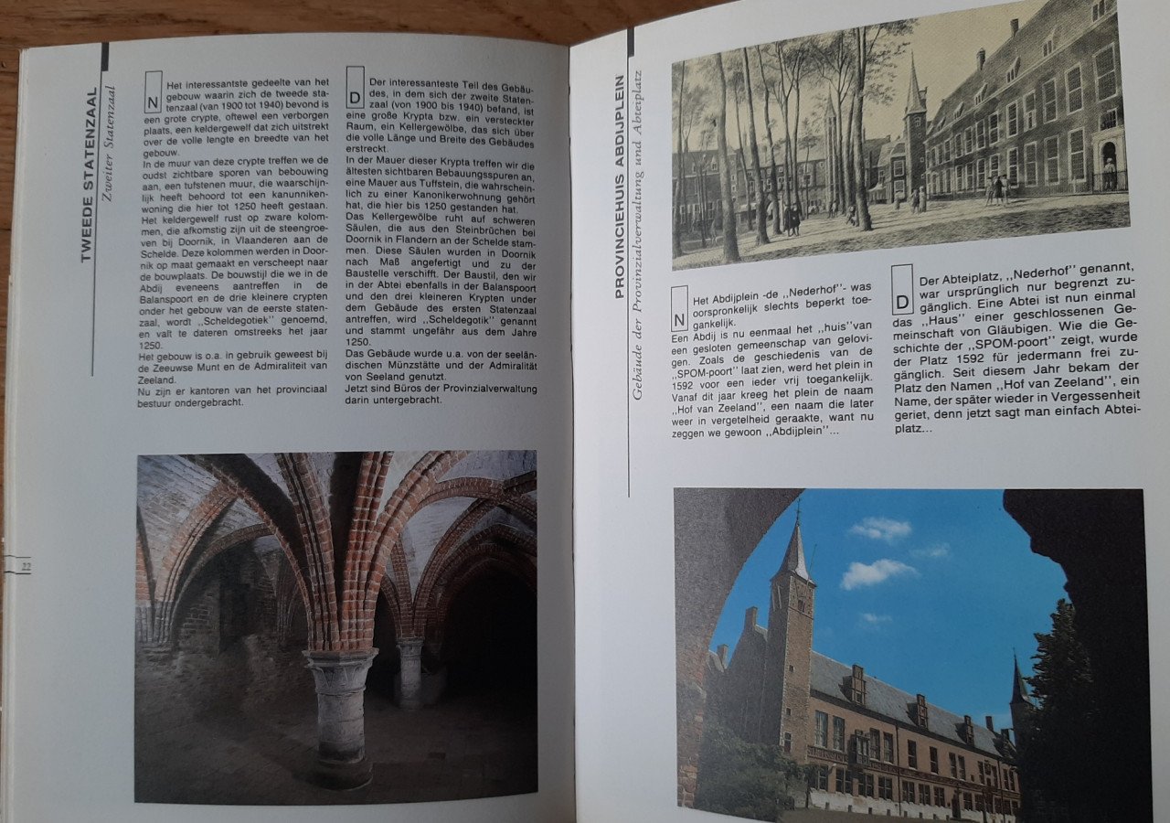 De Abdij Middelburg, Ned. en Duits, door Sjaak van der Linde, M.P. de Bruin