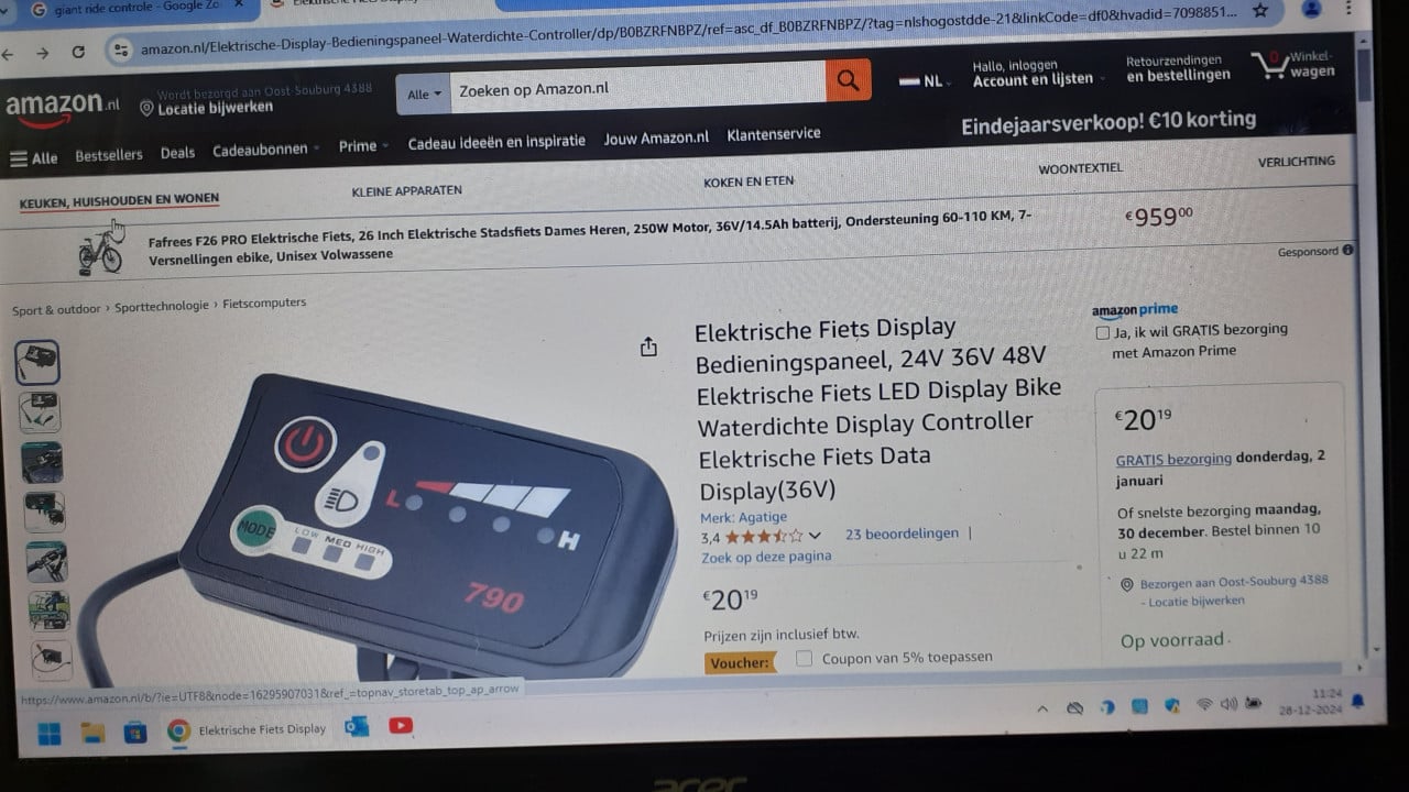 GEVRAAGD ; Elektrische fiets GIANT - Twist 24 Volt / 36 Volt (of defecte )