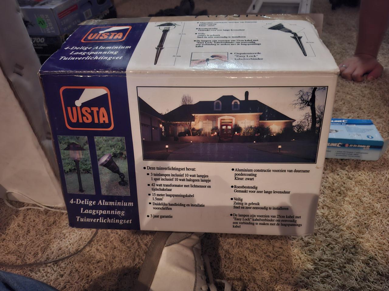 Buitenverlichting met lange kabel nieuw in doos