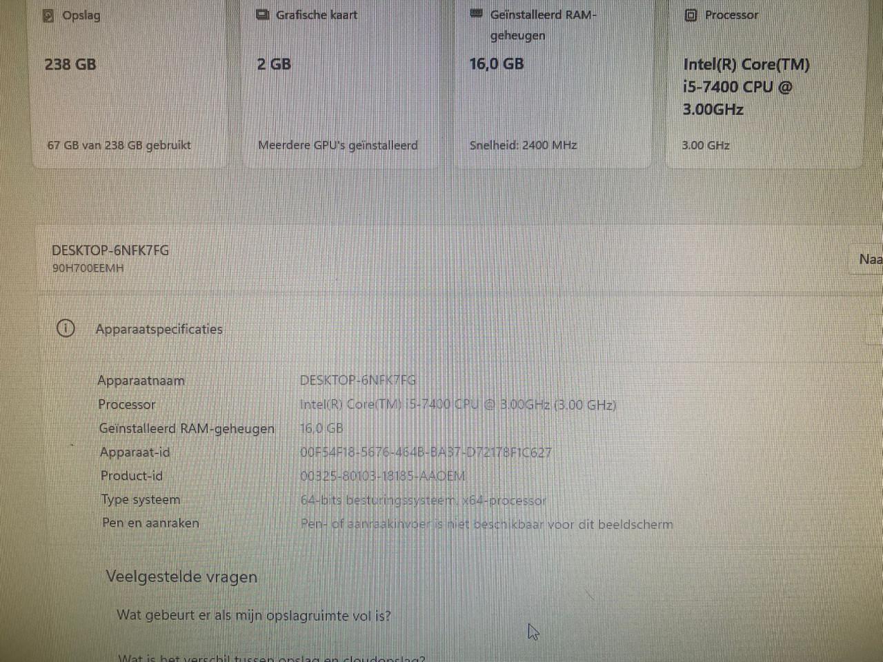 Lenovo Legion I5 7400/16gb ddr4/256Gb M2 SSD