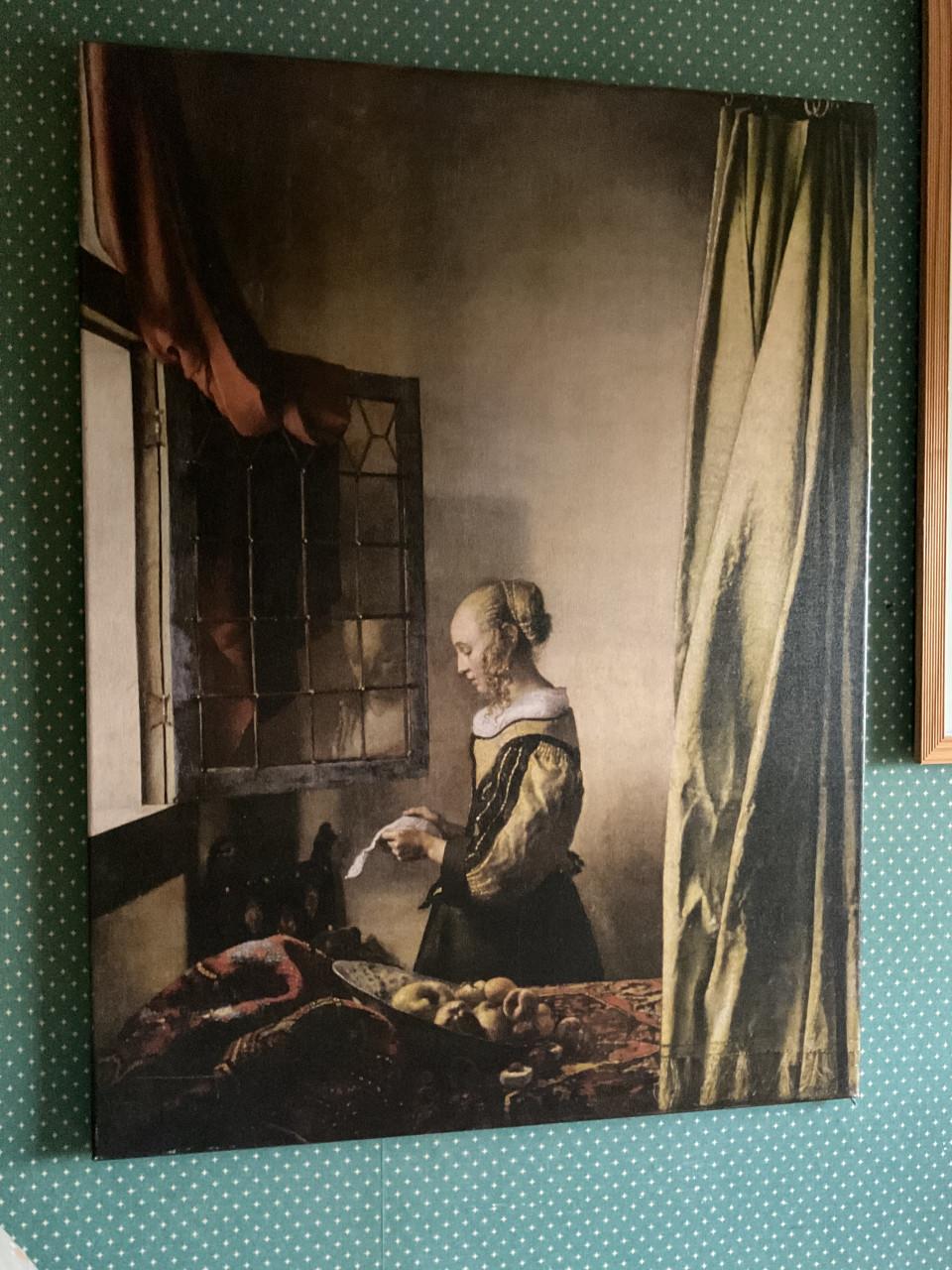 Meisje leest brief bij open raam ( Johannes Vermeer )
