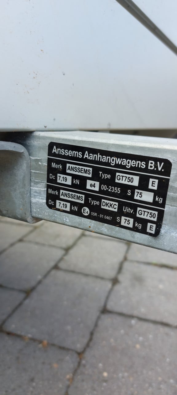 Aanhangwagen Anssems GT750