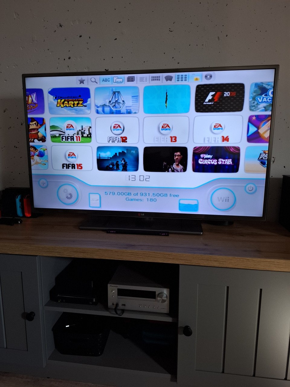 Wii gesoftmod met HD (1tb), 180 games