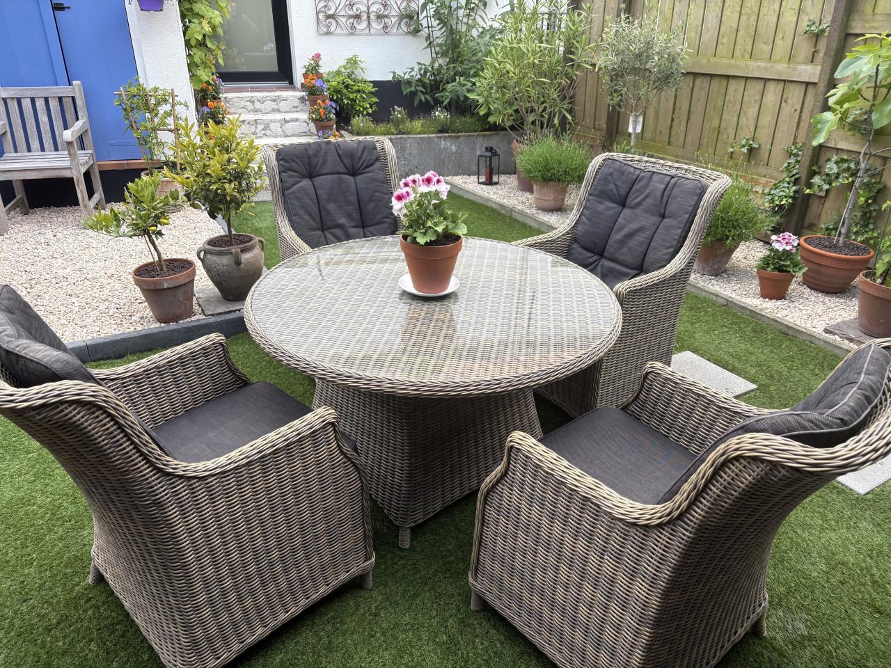 Tuinset Wicker Suzanne vierdelig