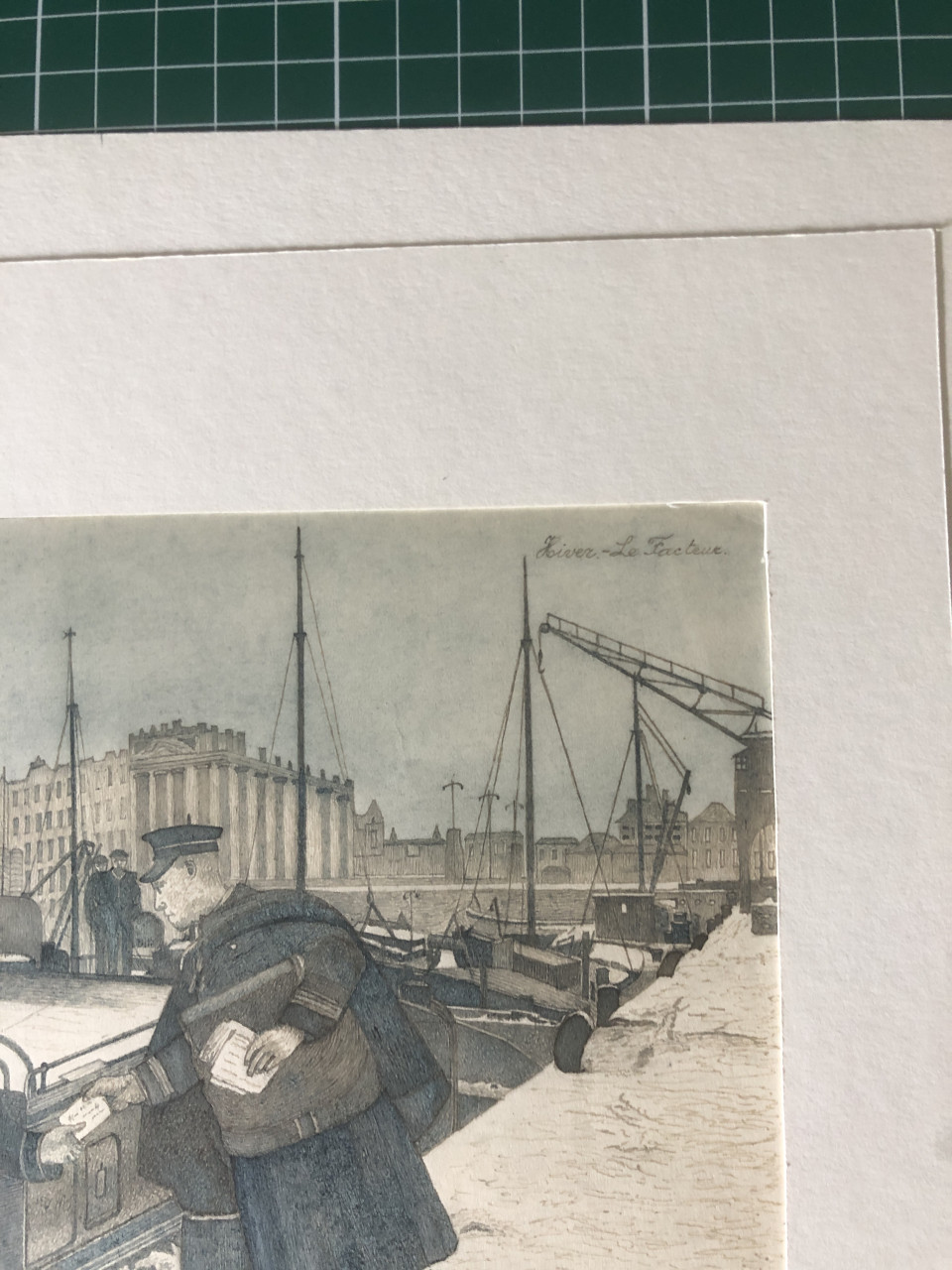 De binnen schipper en postbode tekening