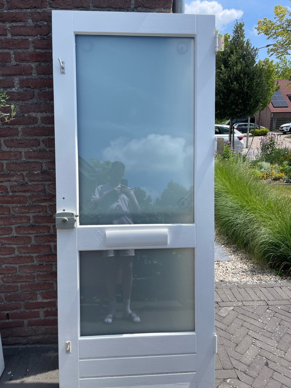 Voordeur hardhout met dubbelglas