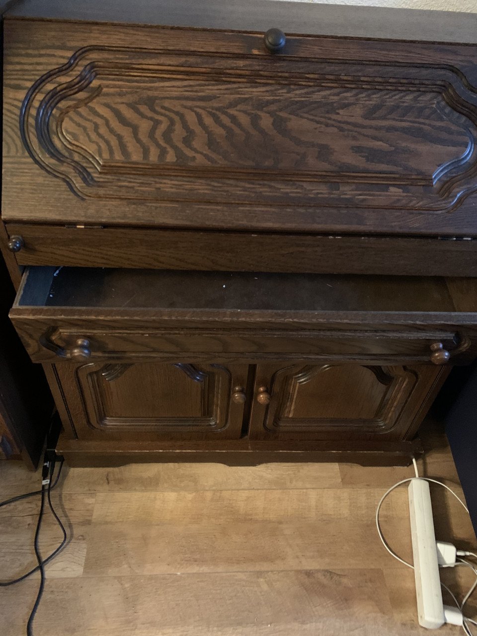 Eiken tv kast,secretaire,kast,salontafel bijzettafel