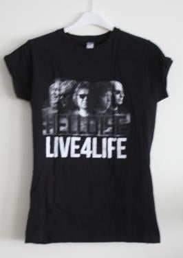 Zwart festivalshirt helloise live 4 life  maat s