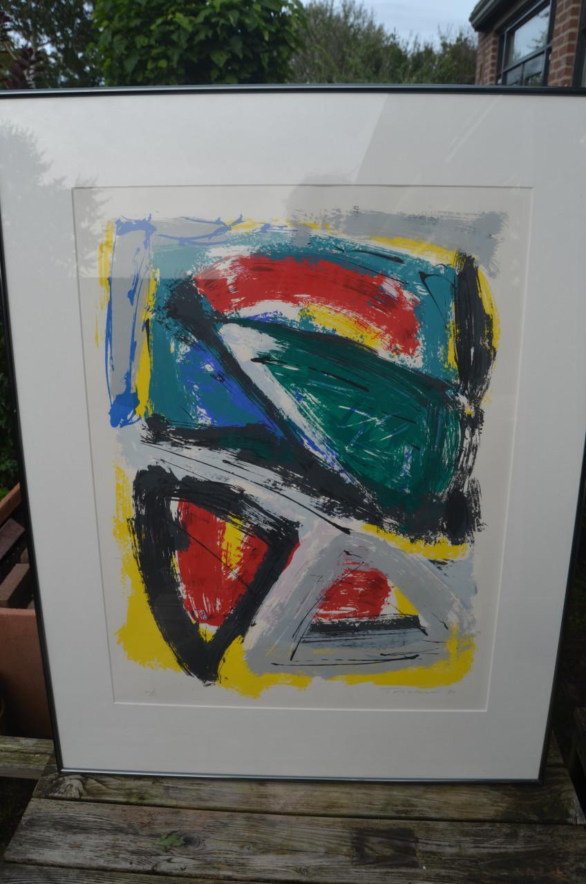 Grote zeefdruk Bep Toscani 1990 genummerd/gesigneerd (1)