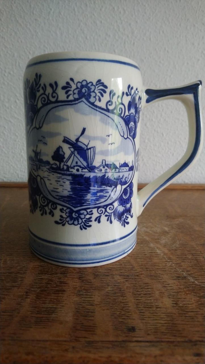 Bierpul Delfts Blauw h 13 cm