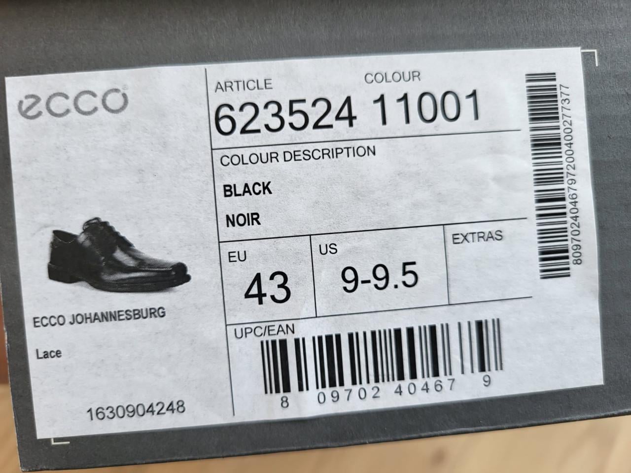 Nieuwe Ecco herenschoenen 'Johannesburg' met Gore-tex' maat 43