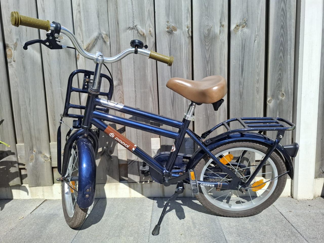 Kinderfiets Popal donkerblauw 16 inch