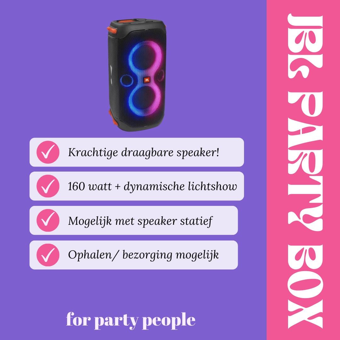 JBL muziek party box te huur